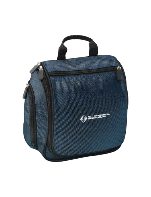 Hanging Dark Steel Blue Toiletry Kit w/Field Environmental Logo