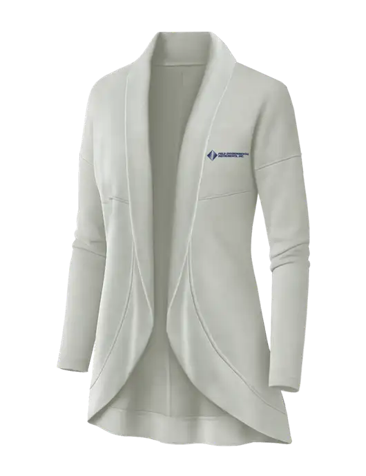 OGIO Ivory Snow Womens Luuma Cocoon Fleece w/Field Environmental Logo