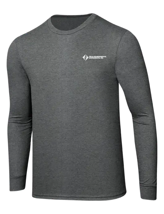 Simply Soft Long Sleeve Medium Grey Frost 4.5 oz, Poly/Combed Ring Spun Cotton T-Shirt w/Field Environmental Logo
