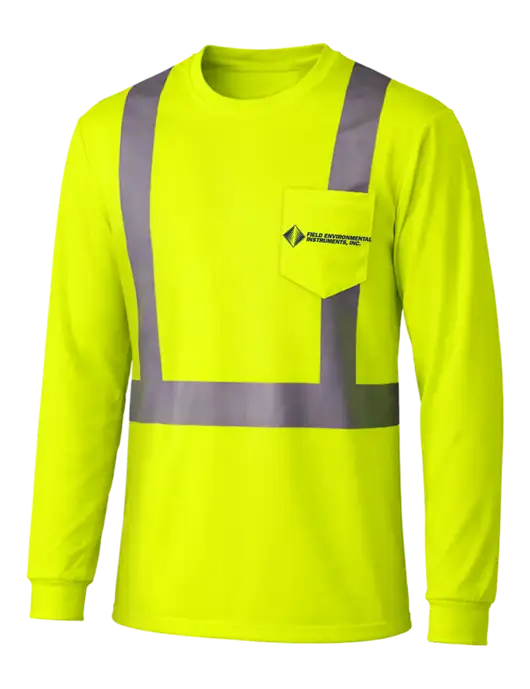 CornerStone Safety Yellow ANSI 107 Class 2 Mesh Long Sleeve Tee w/Field Environmental Logo