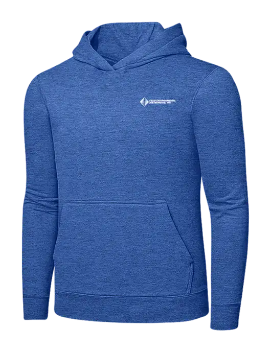 Heather Royal 7.8. oz Ring Spun Hooded Sweatshirt w/Field Environmental Logo