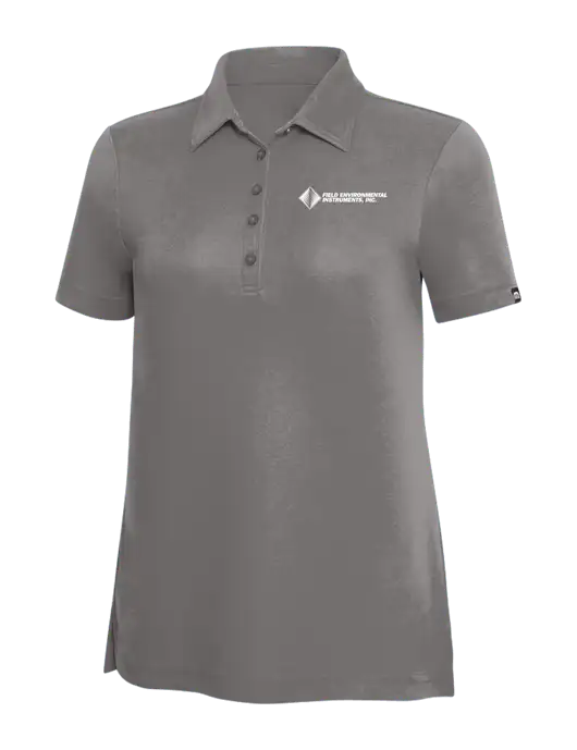 TravisMathew Grey Solid Womens Oceanside Polo w/Field Environmental Logo