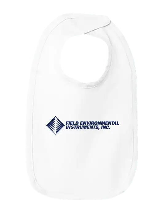 Rabbit Skins White Infant Premium Jersey Bib w/Field Environmental Logo