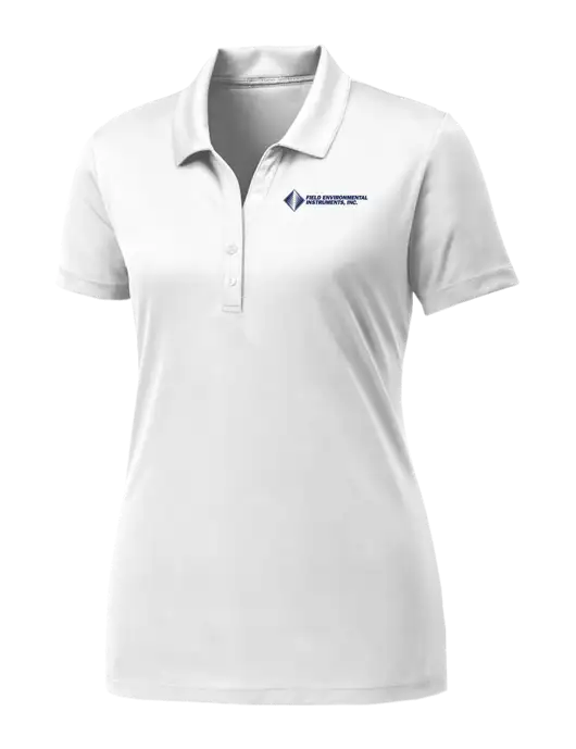 Womens White PosiCharge Competitor Polo w/Field Environmental Logo