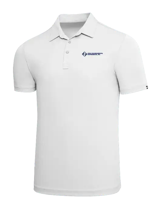 TravisMathew White Solid Oceanside Polo w/Field Environmental Logo