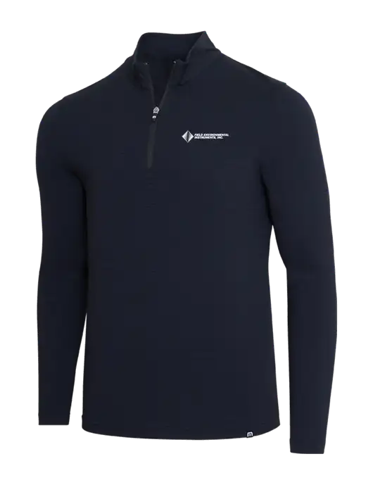 TravisMathew Black Crestview 1/4 Zip w/Field Environmental Logo