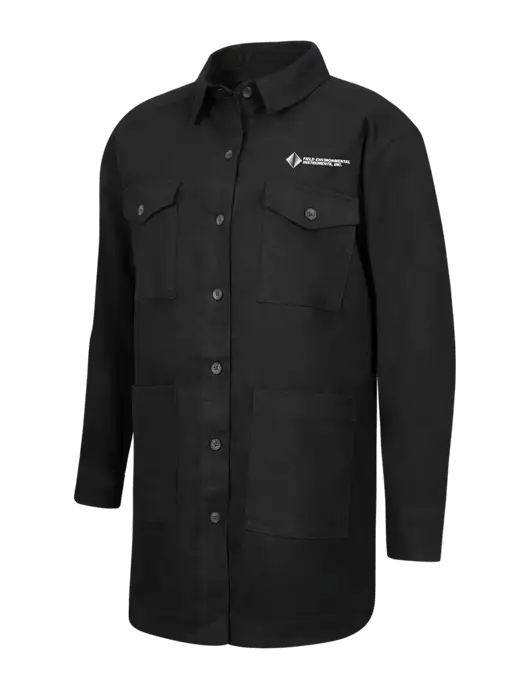 Mercer+Mettle Womens Black Long Sleeve Twill Overshirt w/Field Environmental Logo