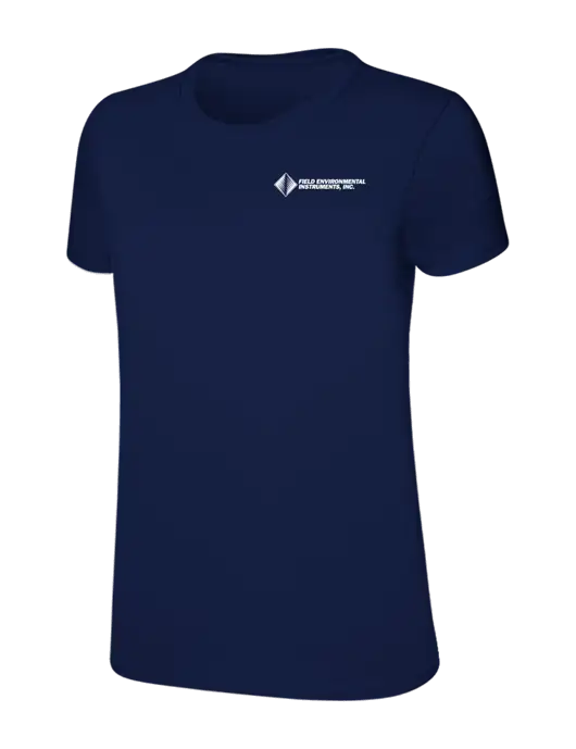 Womens Ring Spun Navy 4.5 oz T-Shirt w/Field Environmental Logo