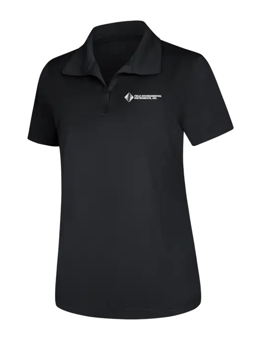 Womens Black Micropique Sport-Wick Polo w/Field Environmental Logo