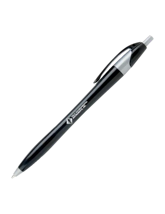 Novella Black/Silver Corporate Pen - Blue Ink w/Field Environmental Logo