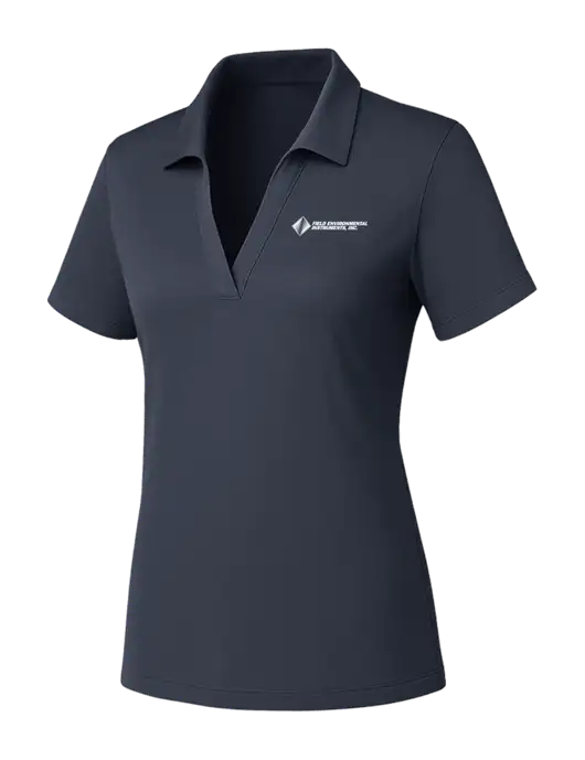 Womens Dark Grey PosiCharge RacerMesh Polo w/Field Environmental Logo