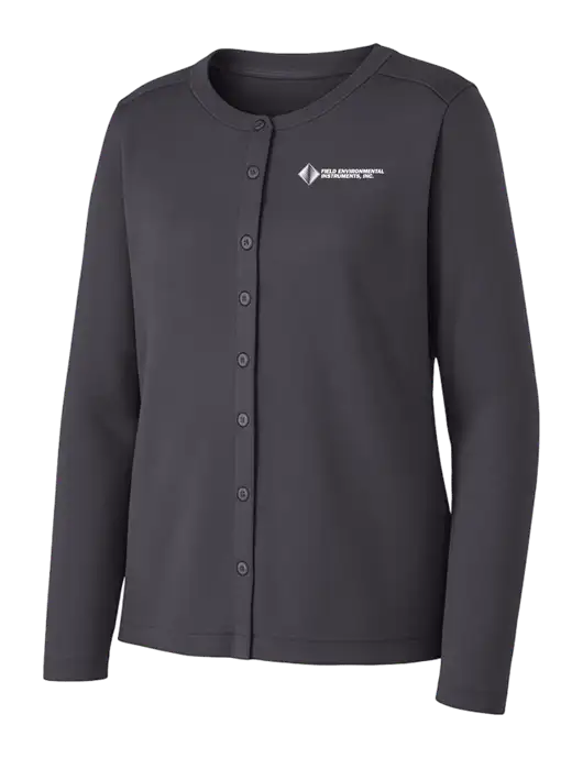 Grey Smoke Womens Concept Stretch Button-Front Cardigan Sweater w/Field Environmental Logo