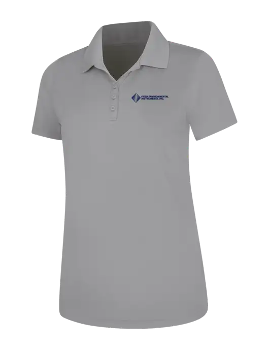 Light Grey Womens Dry Zone UV Mesh Polo w/Field Environmental Logo