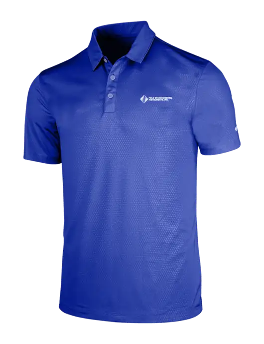 NIKE Dark Royal Dri-Fit Embossed Tri-Blade Polo w/Field Environmental Logo