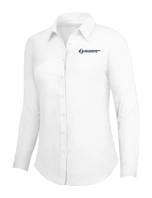 White Womens SuperPro Oxford Shirt w/Field Environmental Logo