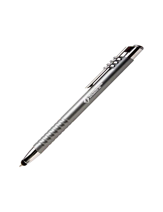 Schirhart Grey Stylus Pen - Blue Ink w/Field Environmental Logo