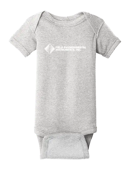 Rabbit Skins Light Grey Heather Infant Short Sleeve Baby Rib Bodysuit w/Field Environmental Logo