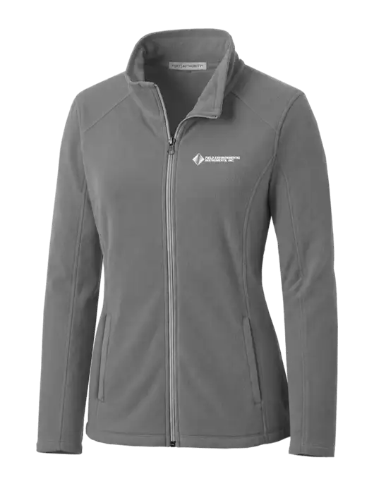Medium Grey Womens Microfleece Jacket w/Field Environmental Logo