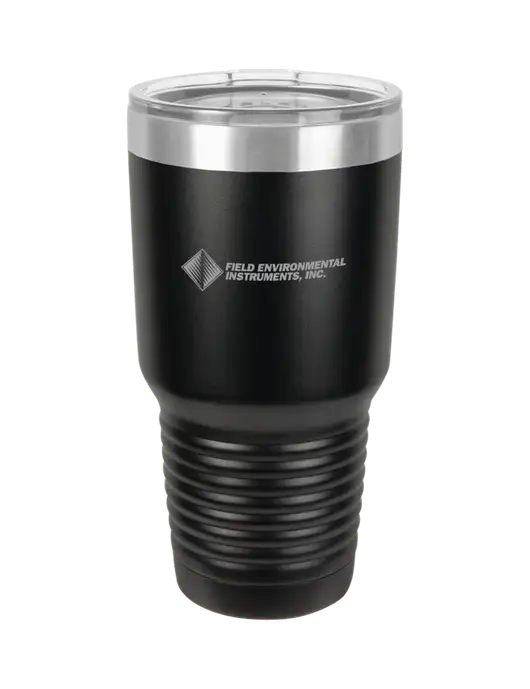 Polar Camel 30 oz Powder Coated Black Vacuum Insulated Tumbler w/Field Environmental Logo