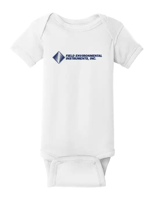 Rabbit Skins White Infant Short Sleeve Baby Rib Bodysuit w/Field Environmental Logo