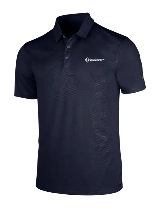 NIKE Dark Navy Dri-Fit Embossed Tri-Blade Polo w/Field Environmental Logo