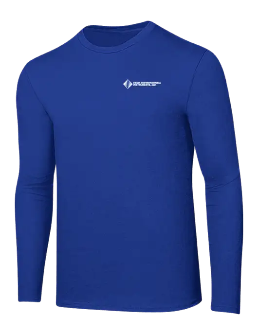 Ring Spun True Royal 4.5 oz Long Sleeve T-Shirt w/Field Environmental Logo