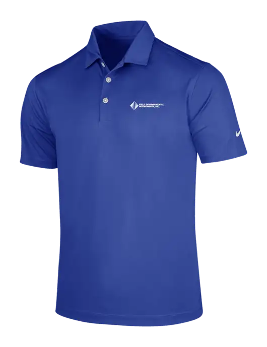 NIKE Dark Royal Dri-Fit Vertical Mesh Polo w/Field Environmental Logo