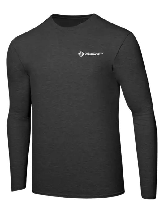 Ring Spun Dark Heather Grey 4.5 oz Long Sleeve T-Shirt w/Field Environmental Logo
