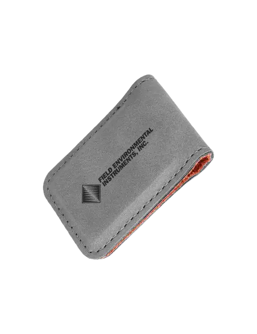 Gray Leatherette Money Clip w/Field Environmental Logo