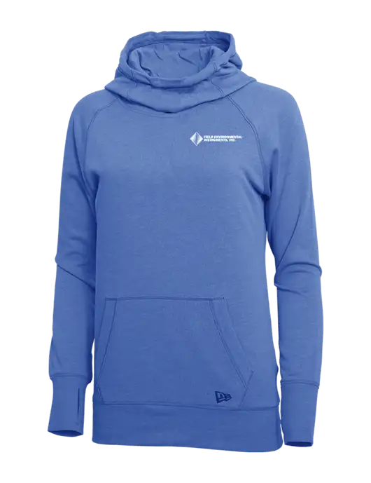 New Era Royal Heather Womens Tri-Blend Fleece Pullover Hoodie w/Field Environmental Logo