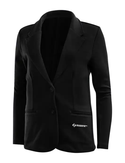 Black Womens Knit Blazer w/Field Environmental Logo