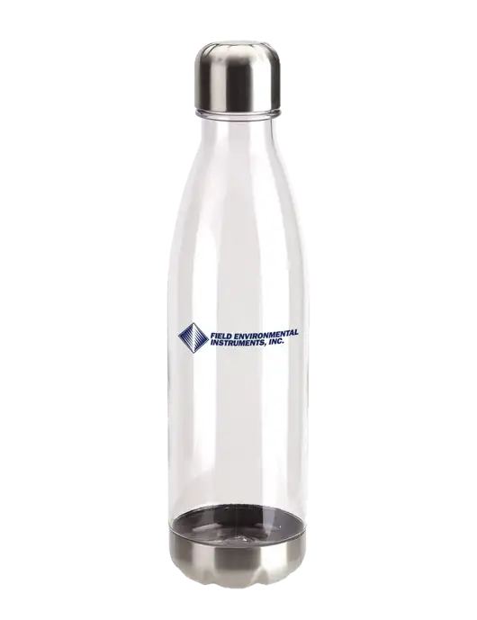 Bayside Tritan Clear 25 oz Bottle with Stainless Base and Cap w/Field Environmental Logo