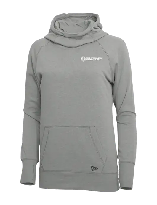New Era Shadow Grey Heather Womens Tri-Blend Fleece Pullover Hoodie w/Field Environmental Logo