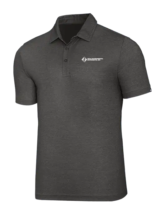 TravisMathew Black Heather Oceanside Polo w/Field Environmental Logo