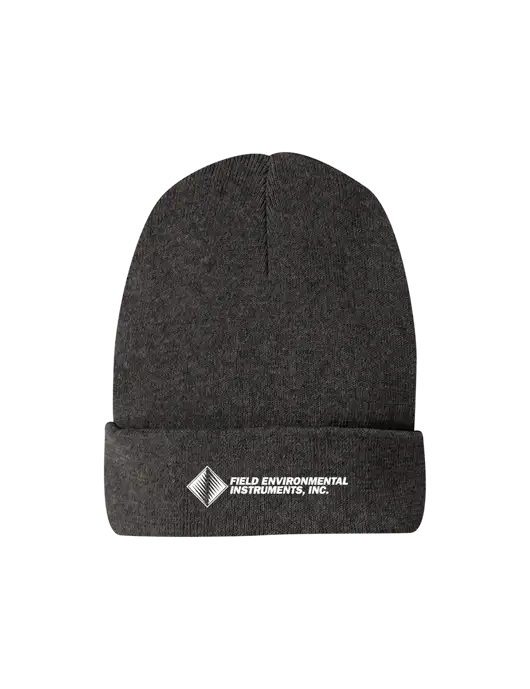 Recycled Charcoal Heather Beanie w/Field Environmental Logo