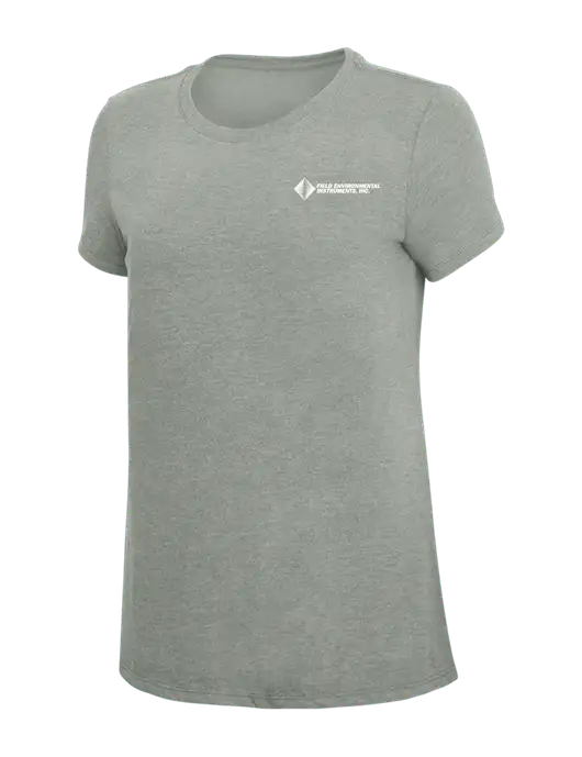 Womens Simply Soft Grey Frost 4.5oz  Poly/Combed Ring Spun Cotton T-Shirt w/Field Environmental Logo
