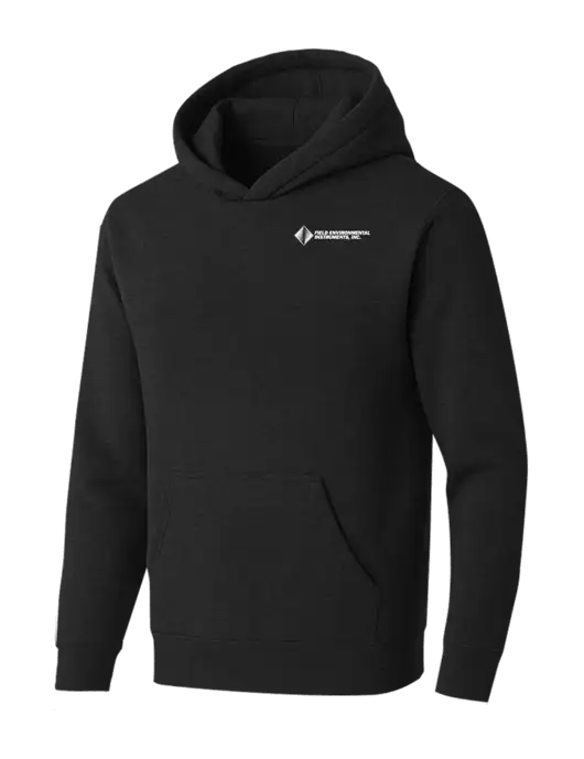 BELLA+CANVAS Black Heather Sponge Fleece Pullover Hoodie w/Field Environmental Logo