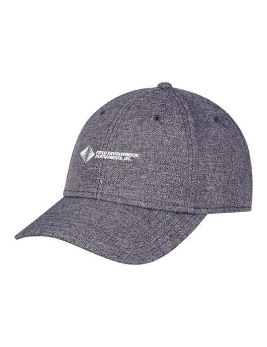 Heather Charcoal Structured Linen Look Cap Hook & Loop w/Field Environmental Logo