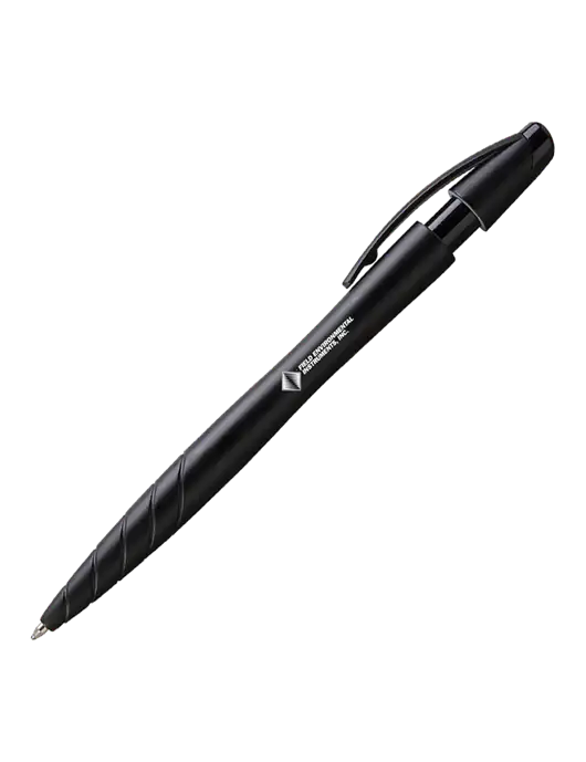 Awali Black Metallic Pen - Black Ink w/Field Environmental Logo
