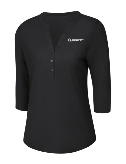OGIO Blacktop Jewel Henley w/Field Environmental Logo