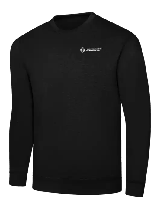 Black 7.8 oz Ring Spun Crew Sweatshirt w/Field Environmental Logo