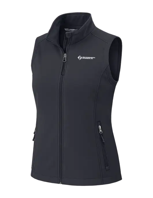 Charcoal Grey Womens Core Soft Shell Vest w/Field Environmental Logo
