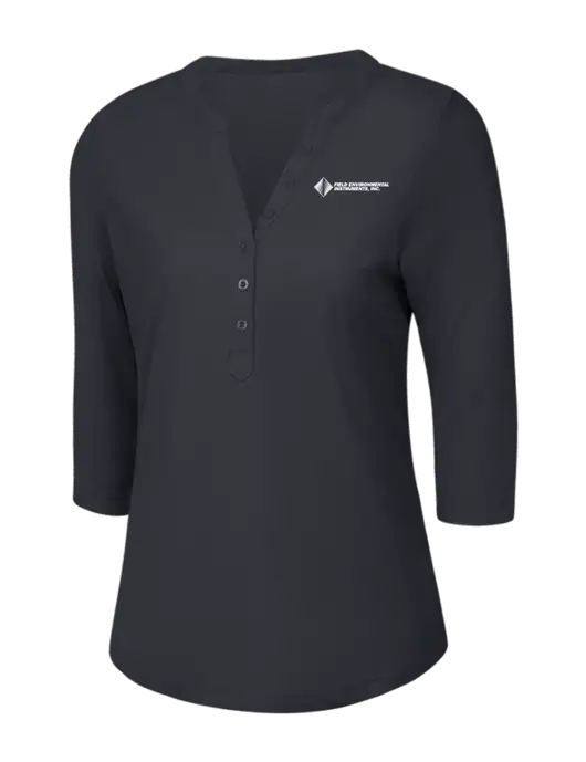 OGIO Charcoal Grey Jewel Henley w/Field Environmental Logo