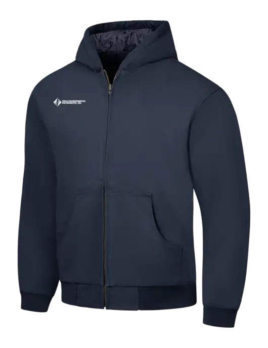CornerStone Navy Duck Cloth Hooded Work Jacket w/Field Environmental Logo