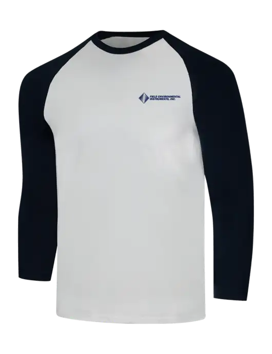 Simply Soft 3/4 Sleeve Black/White Ring Spun Cotton T-Shirt w/Field Environmental Logo