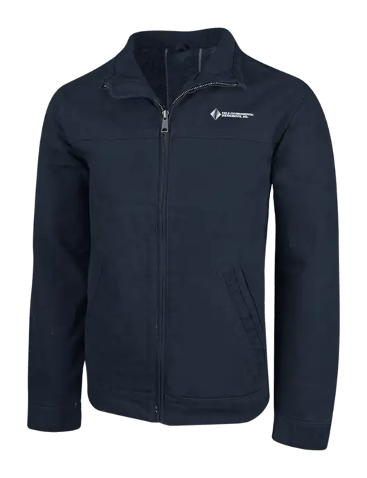 Cornerstone Navy Washed Duck Cloth Flannel Lined Work Jacket w/Field Environmental Logo