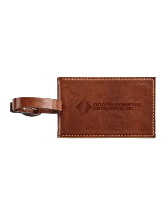 Fabrizio Brown Executive Luggage Tag w/Field Environmental Logo