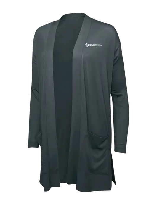 Smoke Grey Womens Concept Long Pocket Cardigan w/Field Environmental Logo