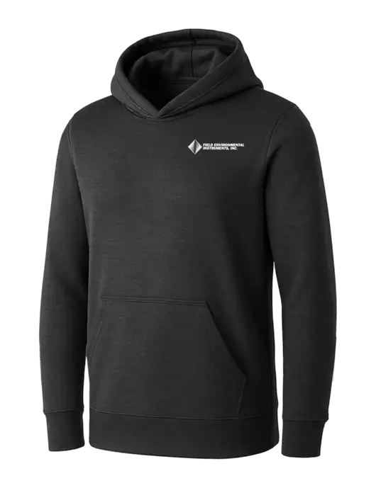 Womens Dark Grey Heather Core Fleece Pullover Hooded Sweatshirt w/Field Environmental Logo