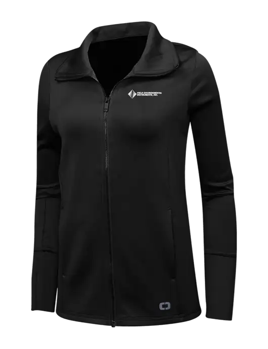 OGIO Black Womens Endurance Modern Performance Full-Zip w/Field Environmental Logo